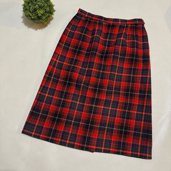 Pendleton Vintage Wool Plaid Tartan Pencil Skirt Small Fall Holiday Academia - Picture 1 of 6